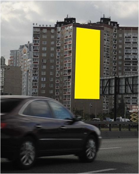 Реклама на фасадах/Брандмауэр, Киев, ул. Бориса Гмыри, 1-2 сторона 1