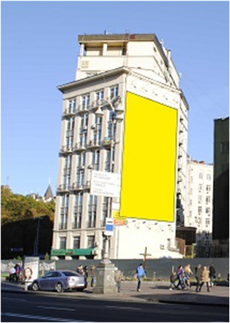 Реклама на фасадах/Брандмауэр, Киев, Гостиница Днепр