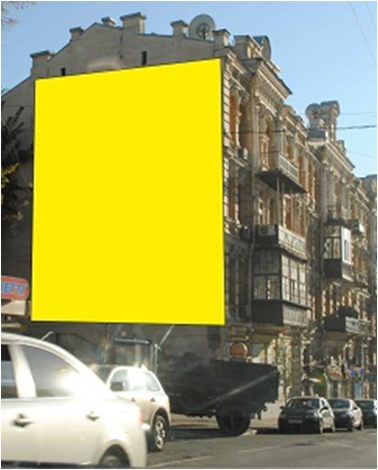 Реклама на фасадах/Брандмауэр, Киев, ул. Воровского, 51 А