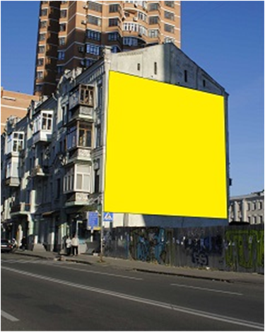 Реклама на фасадах/Брандмауэр, Киев, ул. Воровского, 15