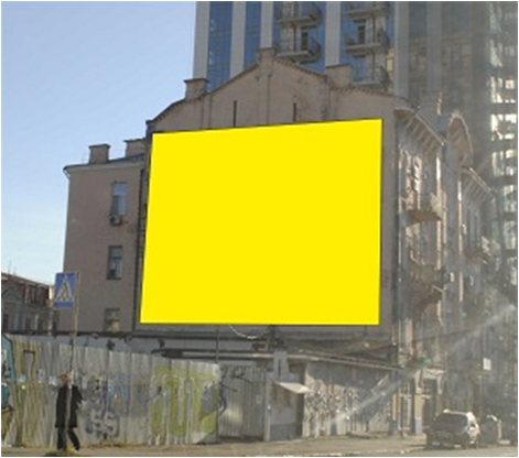 Реклама на фасадах/Брандмауэр, Киев, ул. Воровского, 19