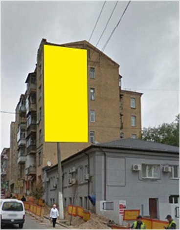 Реклама на фасадах/Брандмауэр, Киев, ул. Воровского, 43 А