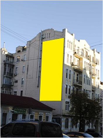 Реклама на фасадах/Брандмауэр, Киев, ул. Горького, 9