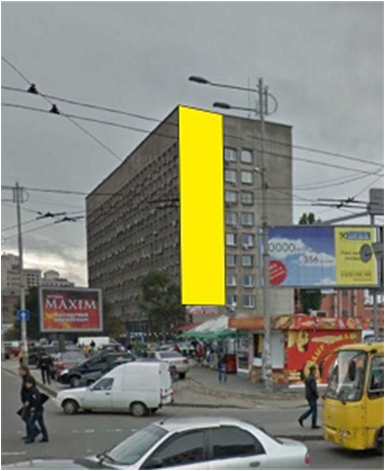 Реклама на фасадах/Брандмауэр, Киев, ул. Жилянская, 27