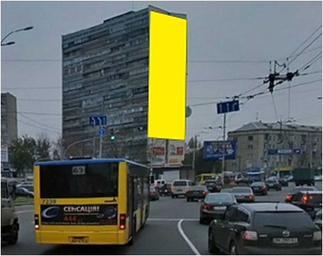 Реклама на фасадах/Брандмауэр, Киев, Харьковское шоссе, 2 А