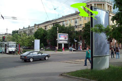 Пилон, Днепр, пр.Карла Маркса - ул. Серова, Эль Патио, Бонжур, Оперный театр