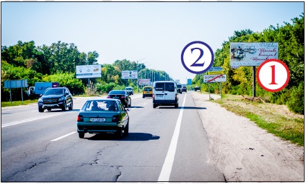 Билборд/Щит, Трассы, Траса Е40, вул. Київський Шлях, 34км+200, виїзд з м. Бориспіль на Київ.