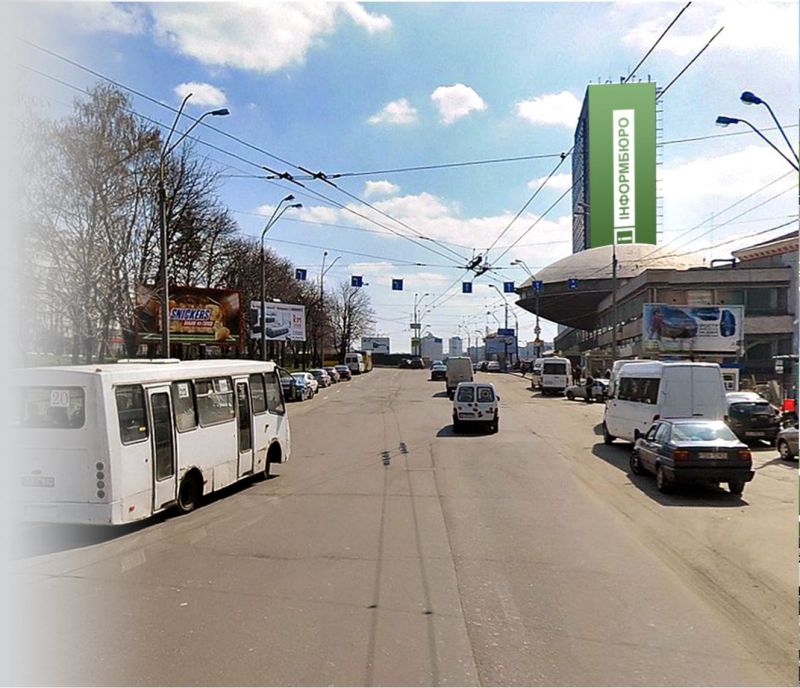 Реклама на фасадах/Брандмауэр, Киев, ул. Горького, 180