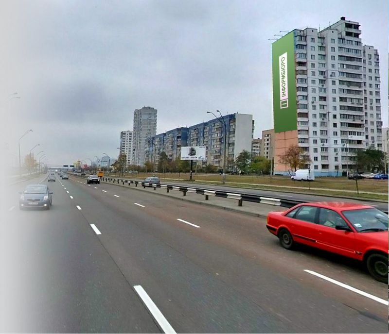 Реклама на фасадах/Брандмауэр, Киев, пр-т Бажана, 7