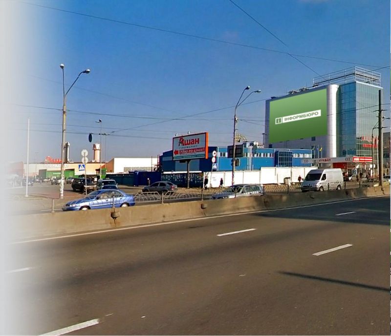 Реклама на фасадах/Брандмауэр, Киев, пр-т. Московский, 13