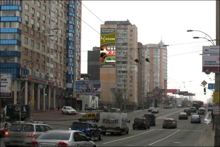 Реклама на фасадах/Брандмауэр, Киев, ул. Черновола, 10