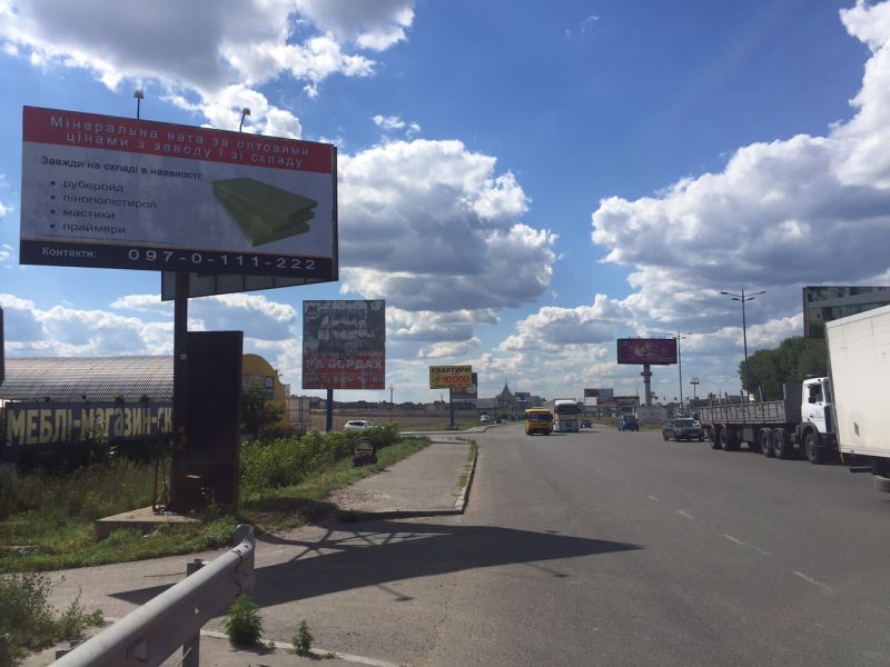 Билборд/Щит, Киев, вул. Велика Кільцева, перед Жилянським мостом,