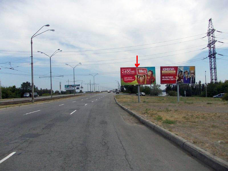 Билборд/Щит, Днепр, выезд на Кайдакский мост