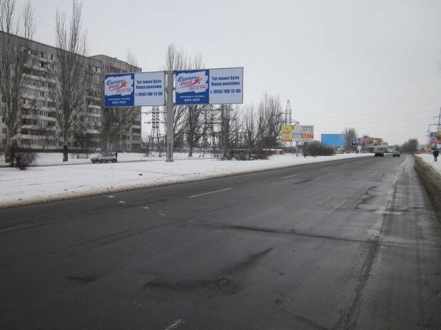 Билборд/Щит, Днепр, Донецкое шоссе около маг. "Ясень" (правая плоскость).Р-н ж/м Левобережный-3 - по пути движения к ТЦ Караван, Березинскому рынку, А2