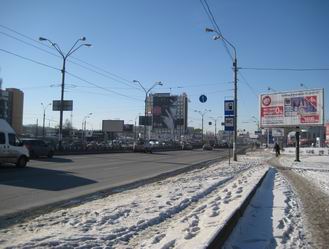 Реклама на фасадах/Брандмауэр, Киев, Пр-т Московский, 6