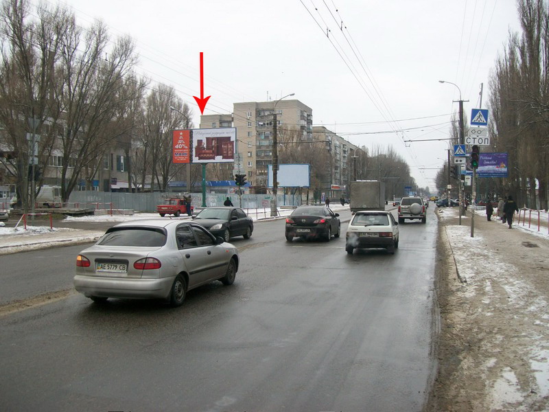 Билборд/Щит, Днепр, Ул. Калиновая, 38, На Светофоре