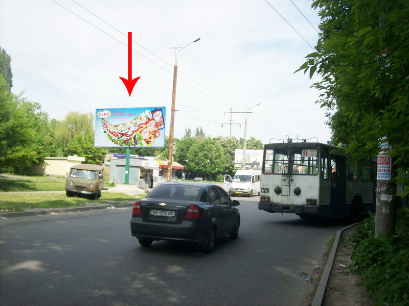 Билборд/Щит, Днепр, Ул. Паникахи, 30, Возле Остановки, Большой Сто-комплекс, Супермаркет Атб