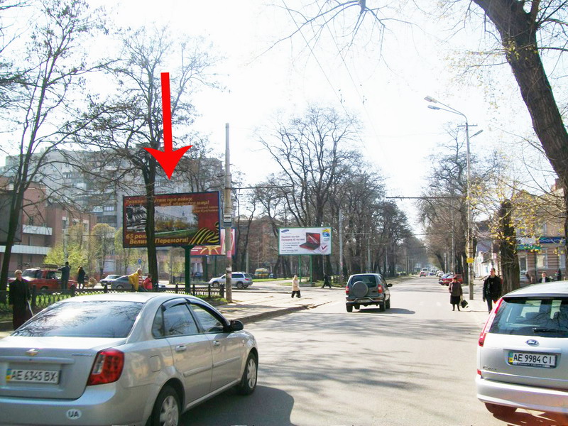 Билборд/Щит, Днепр, Пр. Пушкина - Ул. Философская, К/т 'красногвардеец'