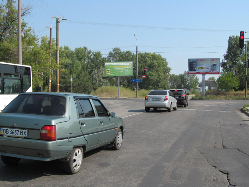 Билборд/Щит, Днепр, Набережна Перемоги - Провулок Добровольців