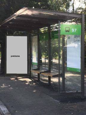 Реклама на остановках, Киев, зупинка «Вулиця Депутатська» на бульварі Вернадського у напрямку
ст.м. «Святошин»