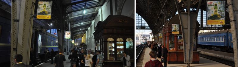 Холдер/Флаг, Львов, Холдери на головному залізничному вокзалі м.Львова