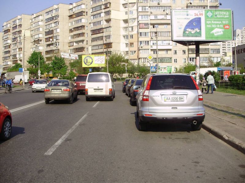 Билборд/Щит, Киев, Драгоманова вул., 44 А напроти (140м від просп. Григоренка, в сторону вул. Ахматової)