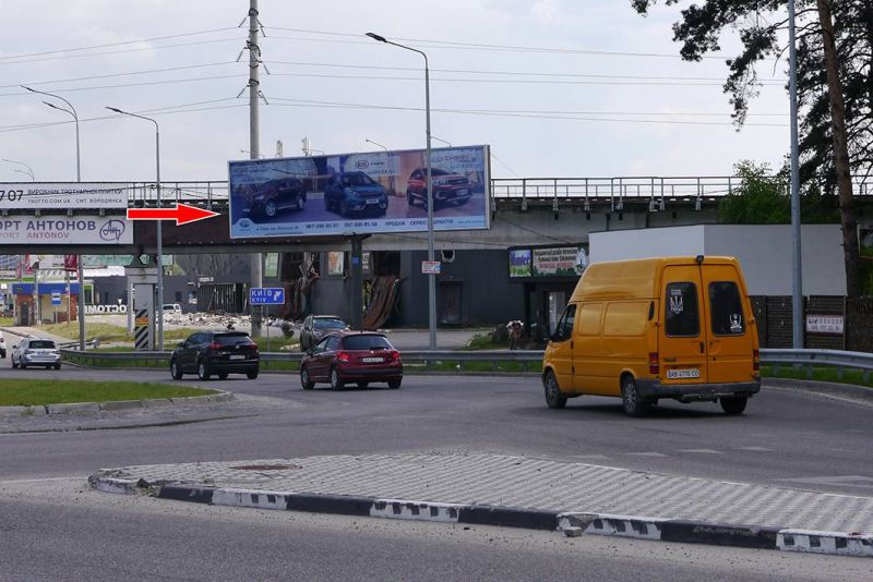 Роллер/Призматрон, Трассы, Київська область, Гостомельський напрямок, с. Гостомель, на світлофорі виїзд з с. Буча перед шляхопровідом в напрямку Києва