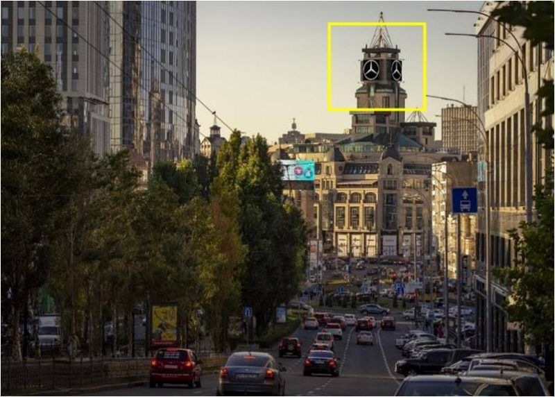 Реклама на фасадах/Брандмауэр, Киев, Ул. Бассейная 6 (ТЦ Мандарин Плаза)