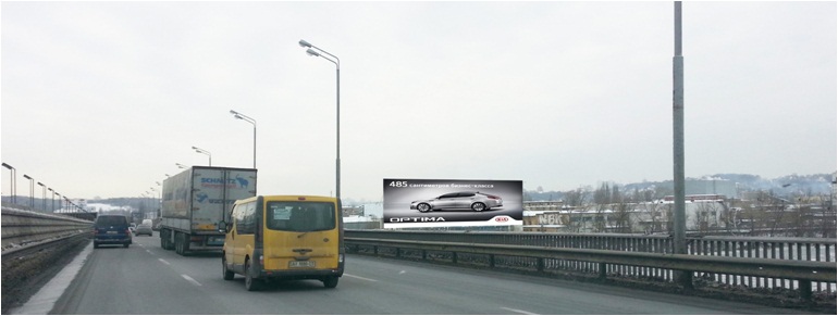 Реклама на фасадах/Брандмауэр, Киев, Южный Мост "4" ул. Промышленная/пр. Бажана   (9м х 54м)