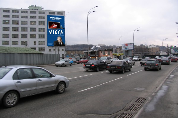 Реклама на фасадах/Брандмауэр, Киев, ул. Набережно-Луговая/ул.Межигорская (торец)
